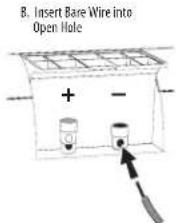 B. Insert Bare Wire into Open Hole