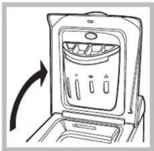 Hotpoint Ariston ECOT7D 149 (EU) - So öffnen und schließen Sie die Wäs- chetrommel - 1