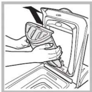 Illustration of hands using a tool to adjust or install a device (no text or symbols visible)