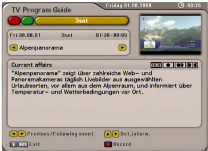 KATHREIN UFS 651sw - ADDITIONAL INFORMATION (i BUTTON) - 2