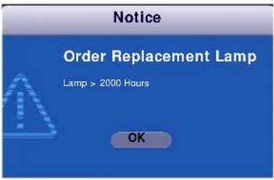 MITSUBISHI XD95U - Timing of replacing the lamp - 2