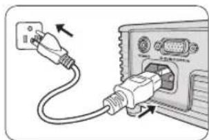 MITSUBISHI XD95U - Starting up the projector - 3
