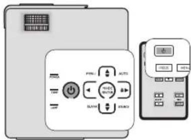 Diagram showing two electronic devices with labeled buttons and control panels, including power, limit, and function icons.
