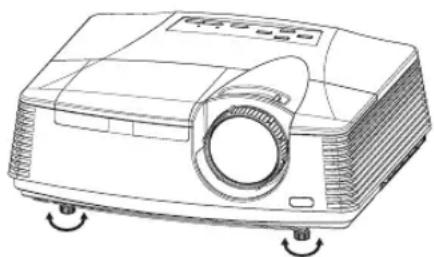 MITSUBISHI WD620U-G - Using the adjustment feet (front) - 1