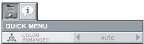 QUICK MENU COLOR ENHANCER AUTO