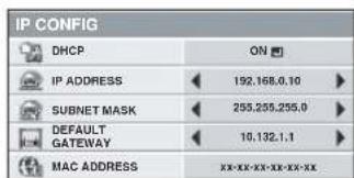 IP CONFIG DHCP ON IP ADDRESS 192.168.0.10 SUBNET MASK 255.255.255.0 DEFAULT GATEWAY 10.132.1.1 MAC ADDRESS xx-xx-xx-xx-xx-xx