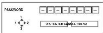 MITSUBISHI WD620U-G - To cancel the password function: - 2