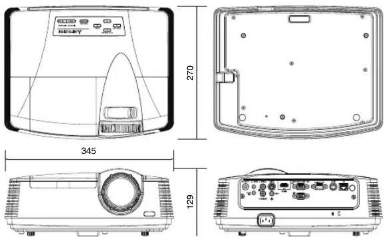 MITSUBISHI WD620U-G - Dimensional drawings (unit : mm) - 1