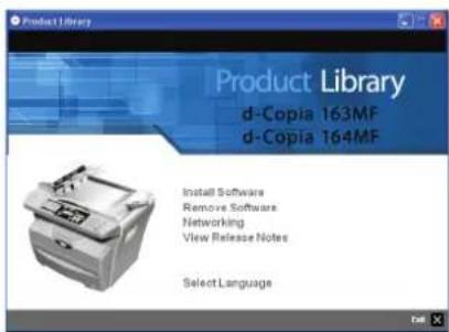 Product Library d-Copia 163MF d-Copia 164MF Install Software Remove Software Networking View Release Notes Select Language