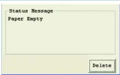 Status Message Paper Empty Delete