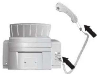 PHILIPS Laserfax 935 - Connecting the Telephone Handset (LPF 925, LPF 935) - 1