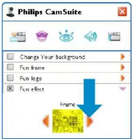 Philips CamSuite Change Your Background Fun frame Fun logo Fun effect Frame