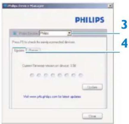 PHILIPS GoGear SA4315 - 手動檢查您的套件是否為最新版本 - 2