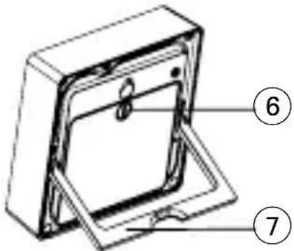 Technical diagram of a device with numbered parts labeled 6 and 7