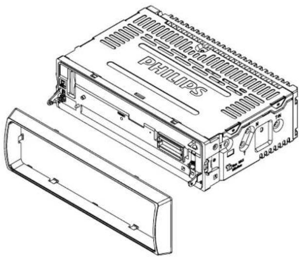 PHILIPS CarStudio CE151 - Attach the front panel - 1