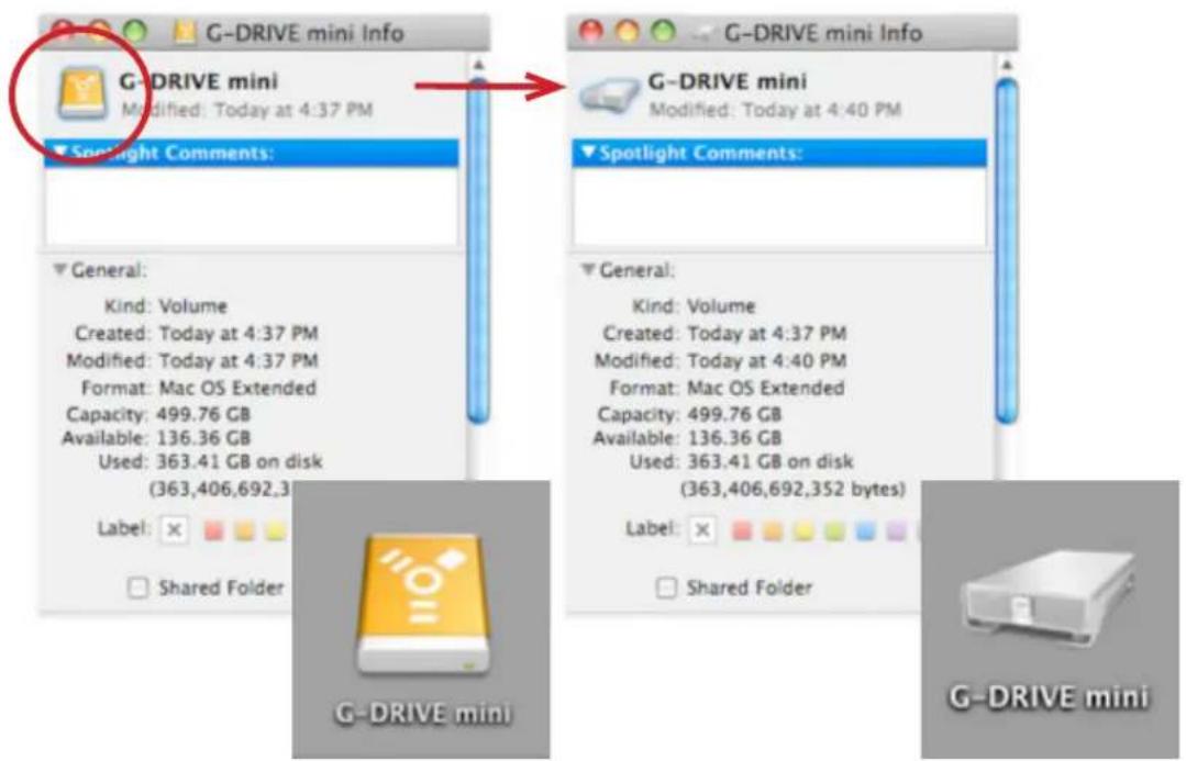 G-DRIVE mini Info G-DRIVE mini Modified: Today at 4:37 PM Spotlight Comments: General: Kind: Volume Created: Today at 4:37 PM Modified: Today at 4:37 PM Format: Mac OS Extended Capacity: 499.76 GB Available: 136.36 GB Used: 363.41 GB on disk (363,406,692,3 Label: × Shared Folder G-DRIVE mini Spotlight Comments: General: Kind: Volume Created: Today at 4:37 PM Modified: Today at 4:40 PM Format: Mac OS Extended Capacity: 499.76 GB Available: 136.36 GB Used: 363.41 GB on disk (363,406,692,352 bytes) Label: × Shared Folder G-DRIVE mini