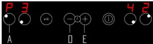 P 3 A ∞ -+ ① 4 2 D E