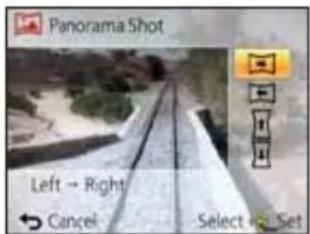 Panorama Shot Left → Right Cancel Select Set