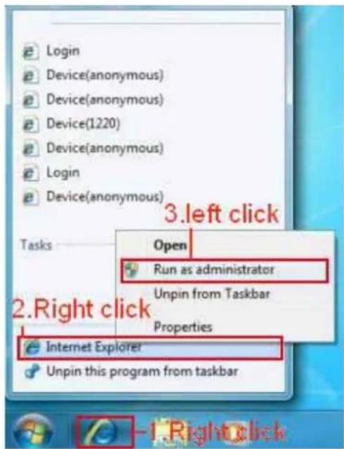 Login Device(anonymous) Device(anonymous) Device(1220) Device(anonymous) Login Device(anonymous) 3.left click Open Run as administrator Unpin from Taskbar Properties Internet Explorer Unpin this program from taskbar 2.Right click -1.Right click