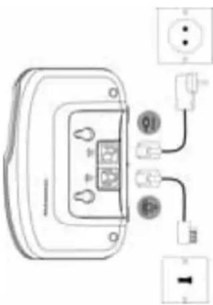 MOTOROLA D1011 - Branchement de la base - 1