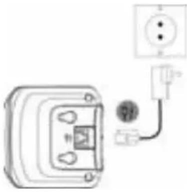 MOTOROLA D1011 - Branchement du combiné et du chargeur (Uniquement pour les packs multiples) - 1