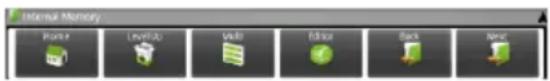 Internal Memory Name LevelUp Make Editout Back Start