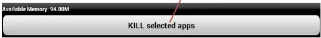 Available Memory: 94.00M KILL selected apps