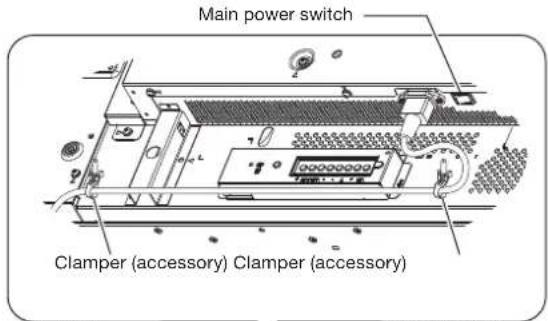 Main power switch Clamper (accessory) Clamper (accessory)