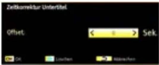Zeitkorrektur Untertitel Offset: < 8 > Sek. On Down Makeuphen