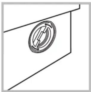 Pure technical line drawing of a mechanical component with no text or symbols
