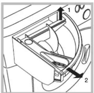 Technical diagram of a vehicle intake system with labeled components and directional arrows