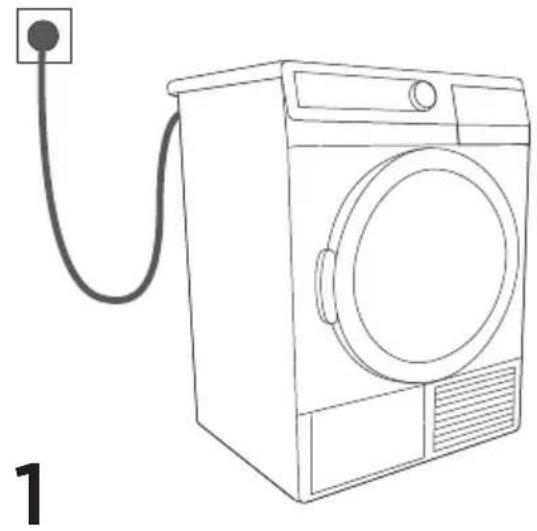 GORENJE D844BH - SWITCHING ON THE DRYER - 1