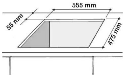 555 mm 55 mm 475 mm