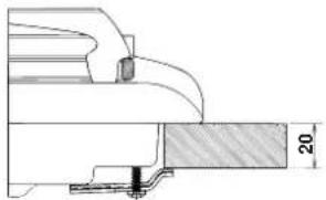 Technical drawing of a mechanical assembly with dimension标注 (no text or symbols)
