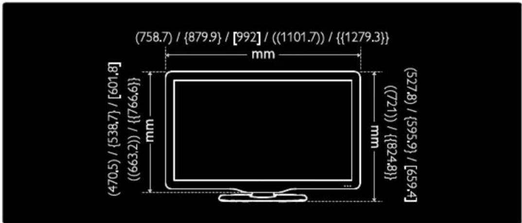 PHILIPS 37PFL7606H - Σύμβολα διαστάσεων τηλεόρασης - 3