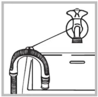 Hotpoint Ariston WDG 862 EU - Connecting the drain hose - 2