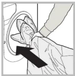 Illustration of a hand inserting a device into a device with a black arrow pointing to the device (no text or symbols present)