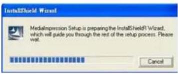 InstalShield Wizard MediaImpression Setup is preparing the InstalShield Wizard, which will guide you through the rest of the setup process. Please wait. Cancel