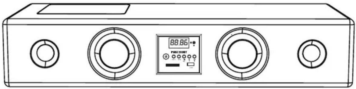 Pyle PSBV200BT - Watts Bluetooth Sound Bar Systems W/ USB SD FM Radio& Wireless remote - 1