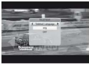 TELE TEXT ← Teletext Language → org OFF BURNINGS TOMATOPE A101