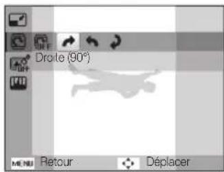 Droite (90°) MENU Retour Déplacer