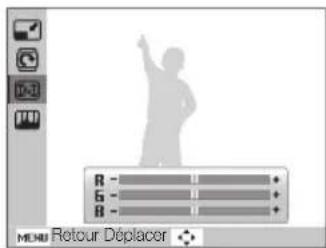 R - G - B - MENU Retour Déplacer