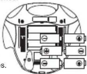 Technical diagram of a device with labeled components and internal wiring, including battery and switch elements