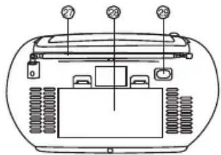 Diagram of a car interior with numbered labels pointing to specific compartments or fixtures
