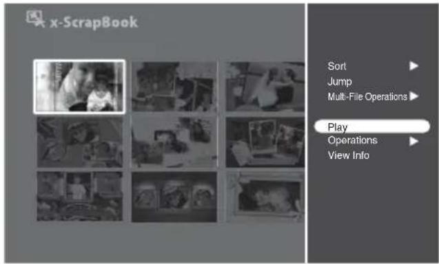 x-ScrapBook Sort Jump Multi-File Operations Play Operations View Info