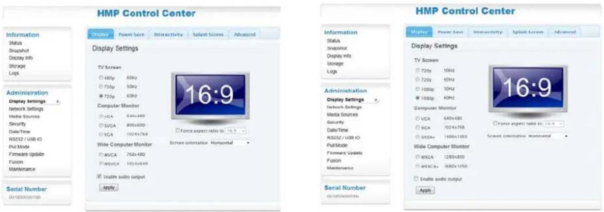 SANYO HMP200 - Set Display settings - 1