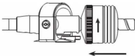 Technical line drawing of a mechanical assembly with no visible text or symbols