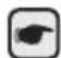 Close-up of a mechanical knob or dial with a curved arrow indicating rotation (no text or symbols visible)