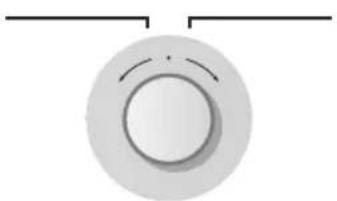 Simple circular diagram with a central circle and two horizontal lines above it, no text or symbols present.