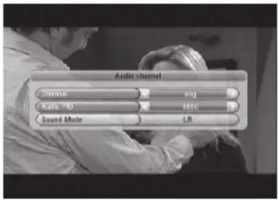 Audio channel Channel 2.0 Audio 0 Sound Mode LR